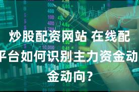 炒股配资网站 在线配资平台如何识别主力资金动向？