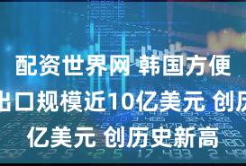 配资世界网 韩国方便面去年出口规模近10亿美元 创历史新高