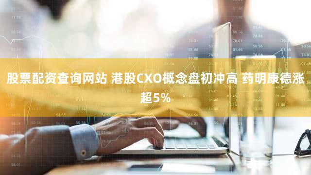 股票配资查询网站 港股CXO概念盘初冲高 药明康德涨超5%