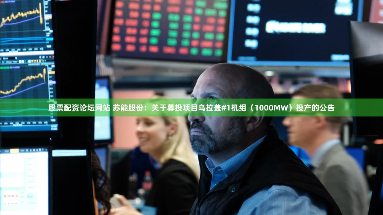 股票配资论坛网站 苏能股份：关于募投项目乌拉盖#1机组（1000MW）投产的公告