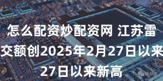 怎么配资炒配资网 江苏雷利成交额创2025年2月27日以来新高